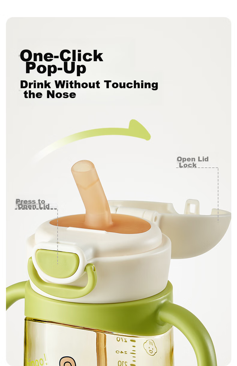 LOCK&LOCK Learning Cup with Straw for Babies 6 Months And Above, Water Cup for 1-3 Years Old, PPSU Milk Cup, Children's Straw Bottle 5