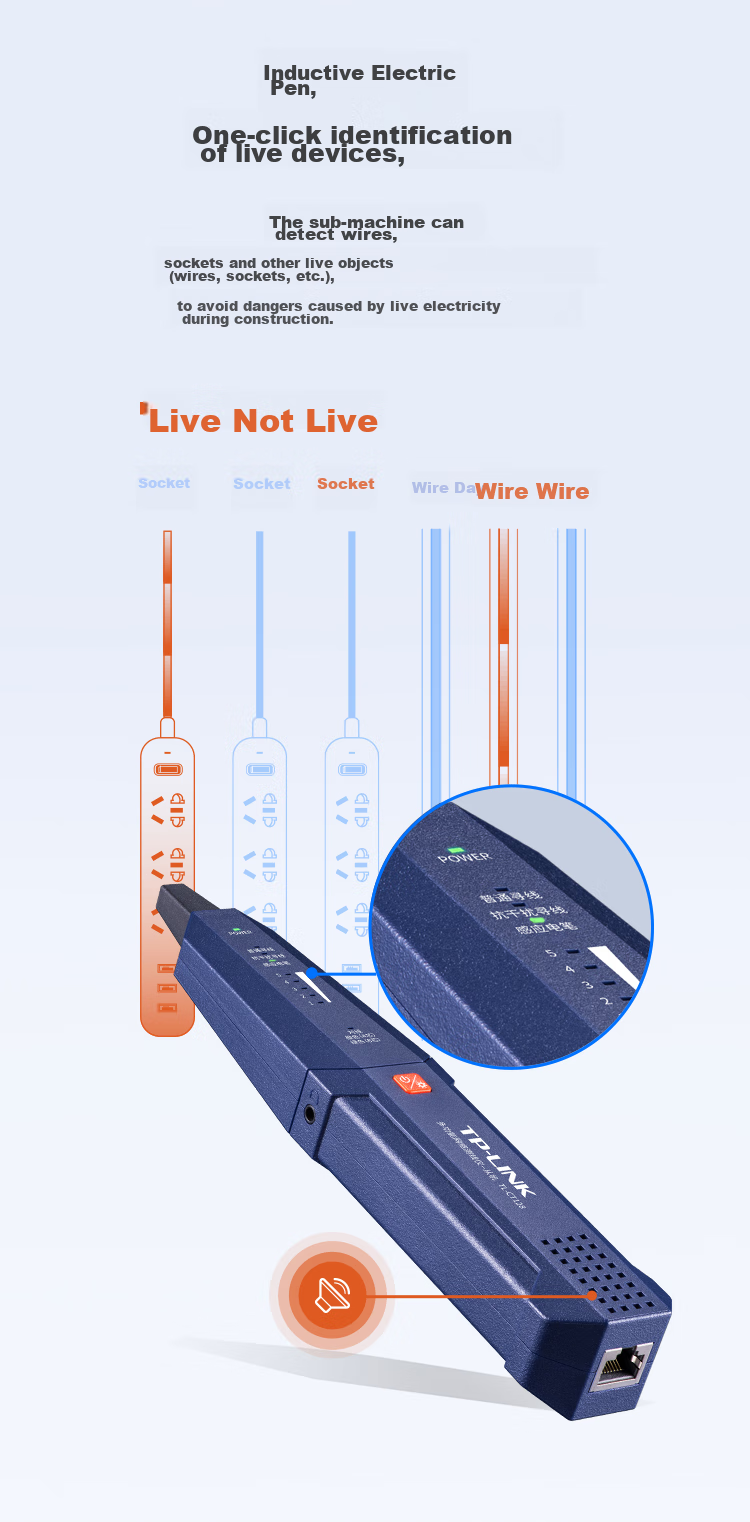 TP-LINK Network Cable Tester, Multifunctional Telephone Network Cable Tracer And Tester, PoE Cable Finder with Anti-Interference, TL-CT128 11