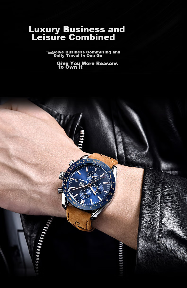 TSAR BOMBA Benyar Men's Quartz Watch Casual Business Self-Gift for Boyfriend, Student Exam Watch Father's Day Gift 9