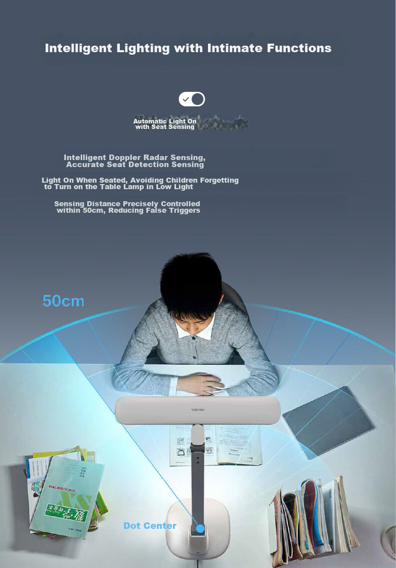 PHILIPS Reading Eye Protection Desk Lamp, Self-Operated Home Use, Full Spectrum, National AA Grade, for Students And Children, Anti-Blue Light, A1 10