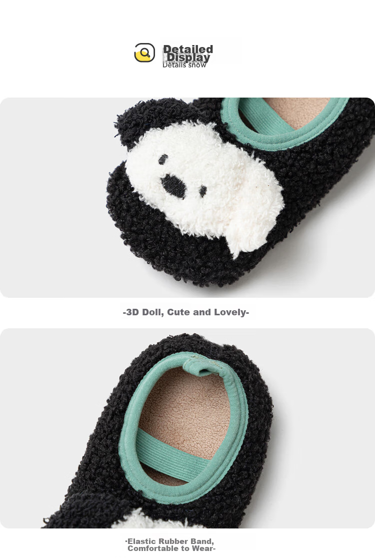 BALABALA Baby Floor Socks, Non-Slip, Glue-Dotted, Winter Fleece-Lined, Infant Warm Socks, Toddler Walking Socks, 209425172203 13
