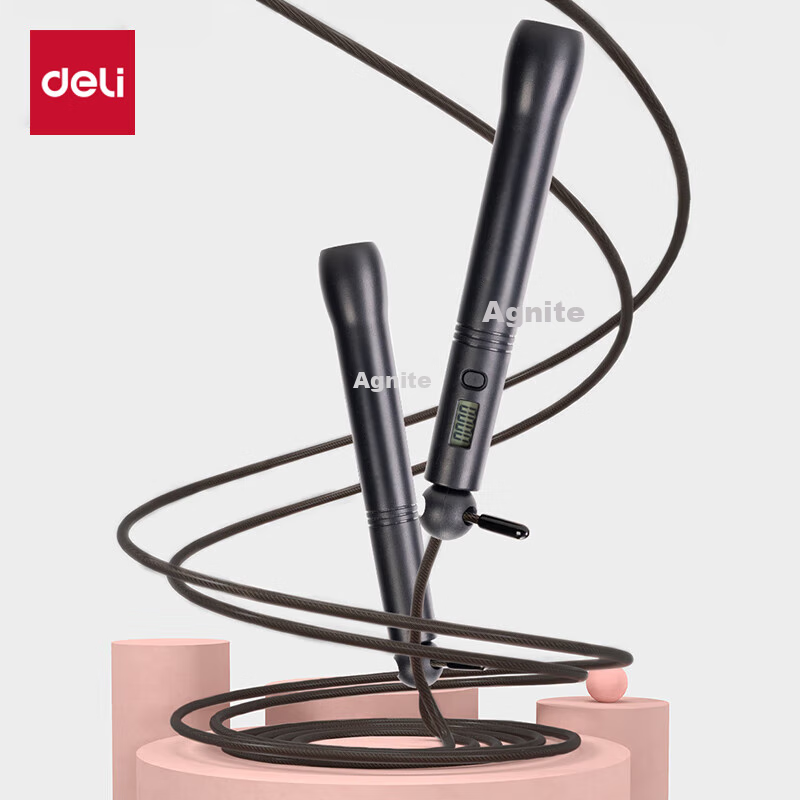 Умная скакалка Deli Electronic Counting Speed Jump Rope для взрослых и студентов, для фитнеса, упражнений, снижения веса, черная