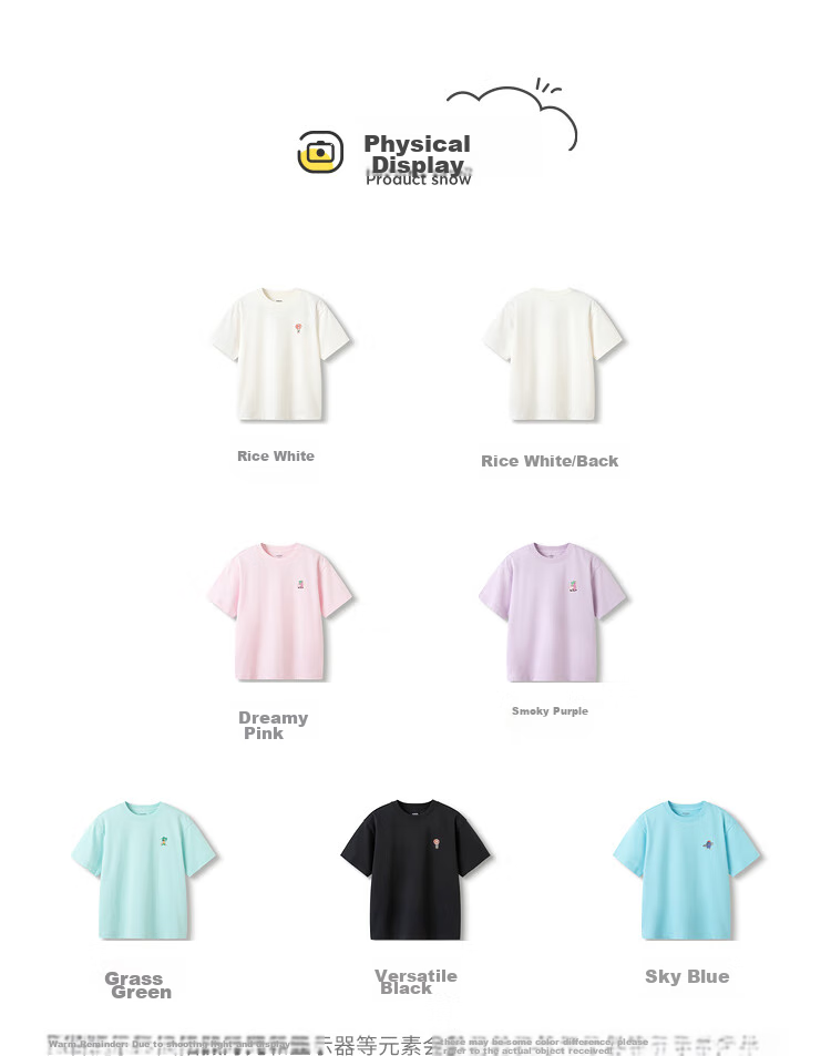 BALABALA Children's Clothing, Boys' T-Shirt Short Sleeve Summer Wear, Pure Cotton Girls' Top for Toddlers And Older Childre 10