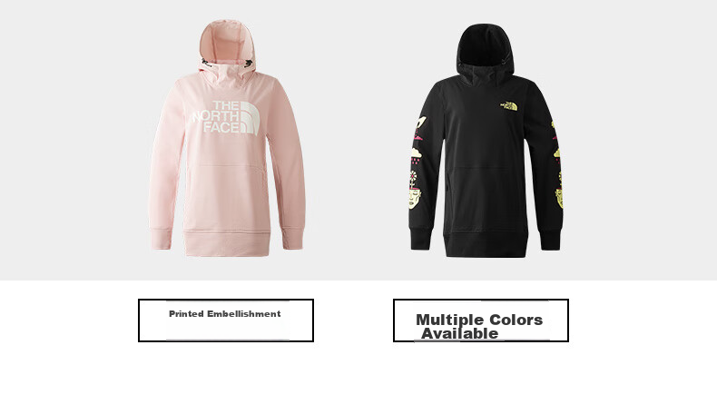 The North Face Knitted Sweatshirt for Women, Outdoor Windproof And Warm Pullover 7UUK, Black/ORN, Size S 19