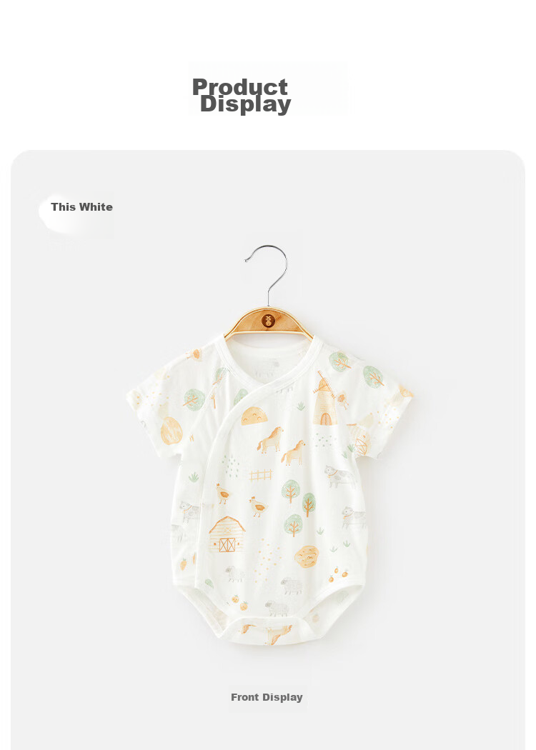 Wismorni Infant Short-Sleeve Bodysuit, Summer Thin Style, Baby Romper, Triangle Onesie, Summer Sleepwear 17