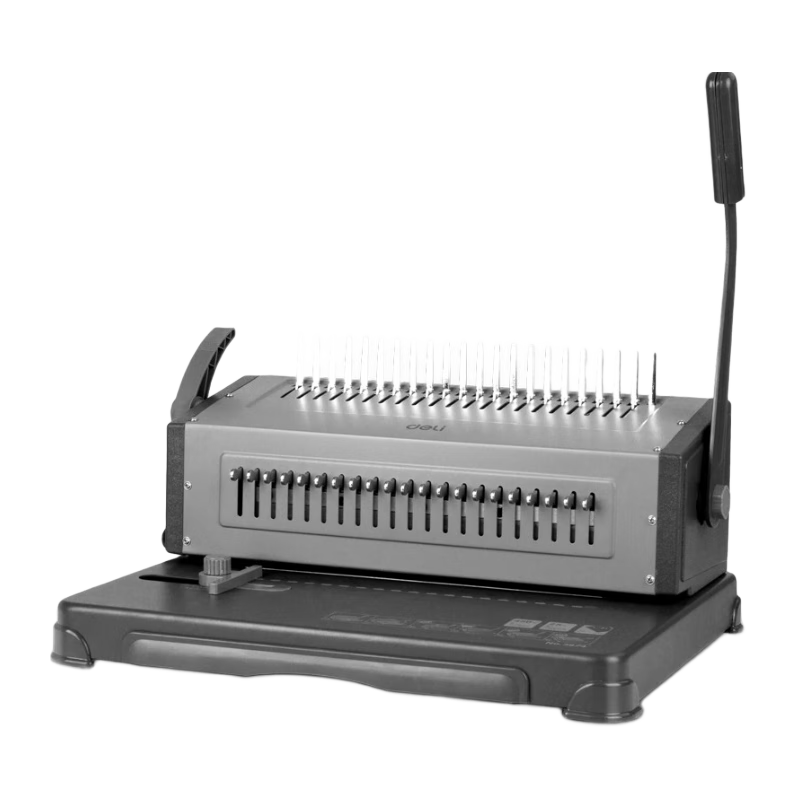 Deli 3874/3874S Low-Force Binding Machine, Comb-Binding Machine, 21-Hole Adjustable Document File Tender Punching Machine/puncher, Can Punch up to 25 Sheets at Once