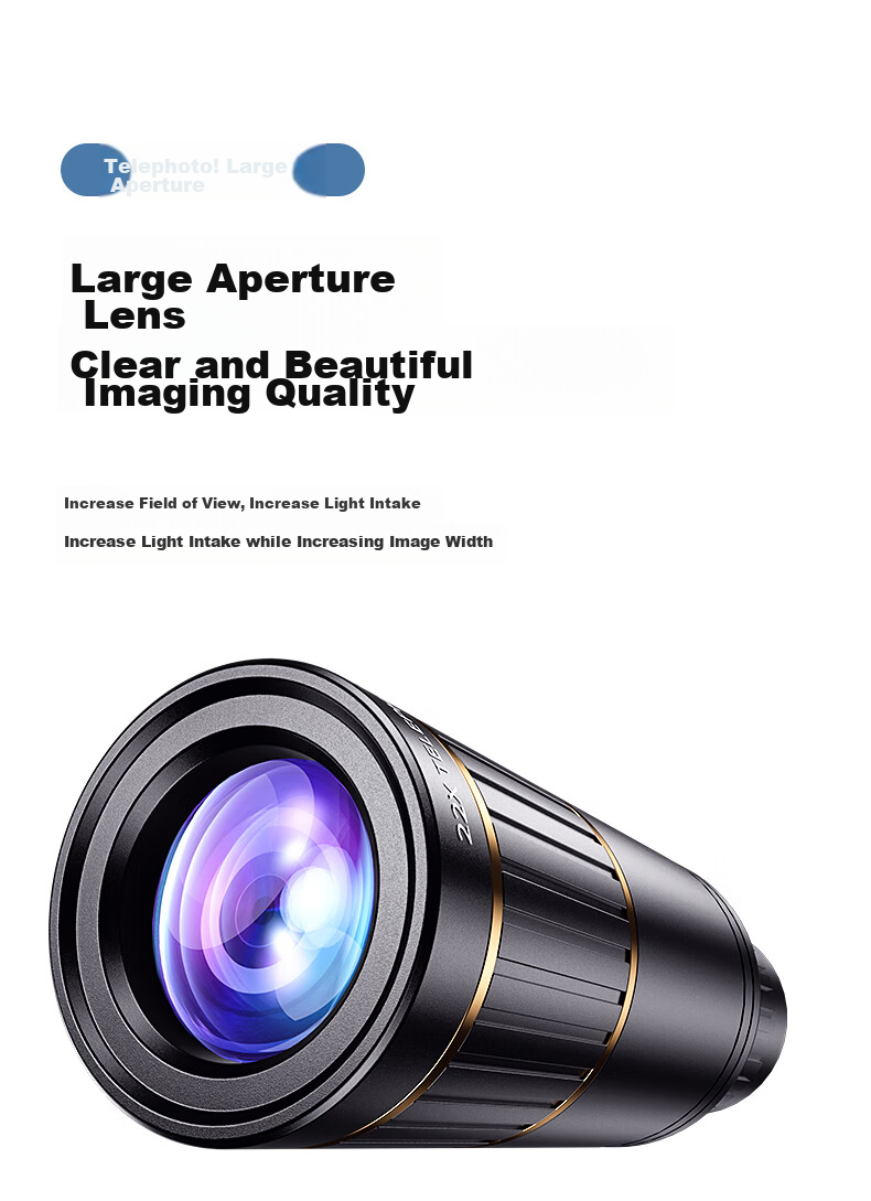 Shuotu Concert Shooting Device, Smartphone Lens Telephoto High-Definition Zoom External Camera, Photo Taking Telescope, Remote Monitoring, Live Streaming, Music Festival Professional Photography, Magnification Zoom 4