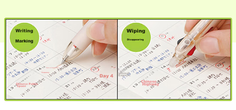 PILOT Retractable Erasable Pen - Fine Tip 0.38mm Light Pink 6