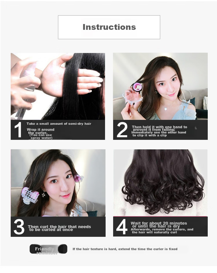 UPLUS Hair Curler, Large Size, 3 Pieces, Air Bangs Curler, Hair Volumizing Clip 6