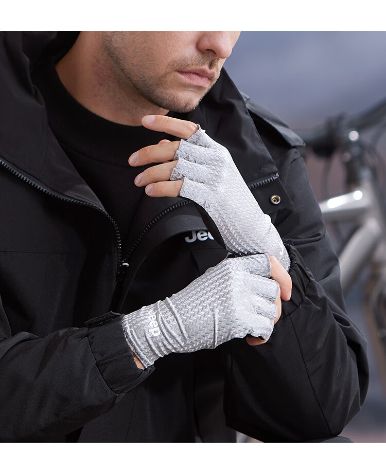 JEEP Gloves for Men And Women, Universal Half-Finger Outdoor Thin Breathable Non-Slip Shock-Absorbing Road Bike Motorcycle Riding Gloves 14