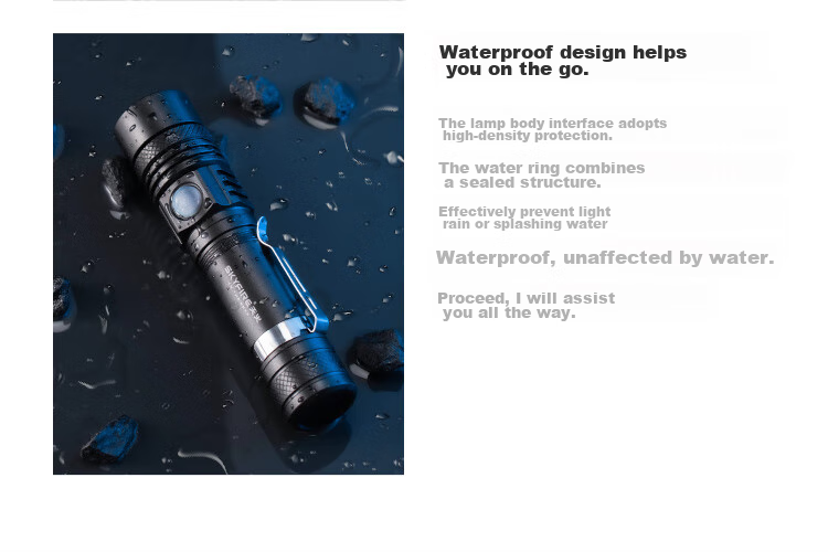 SkyFire Flashlight with High Brightness, Long Battery Life, Outdoor Survival, Super Bright, Rechargeable, Mini, Compact for Beach Combing 6