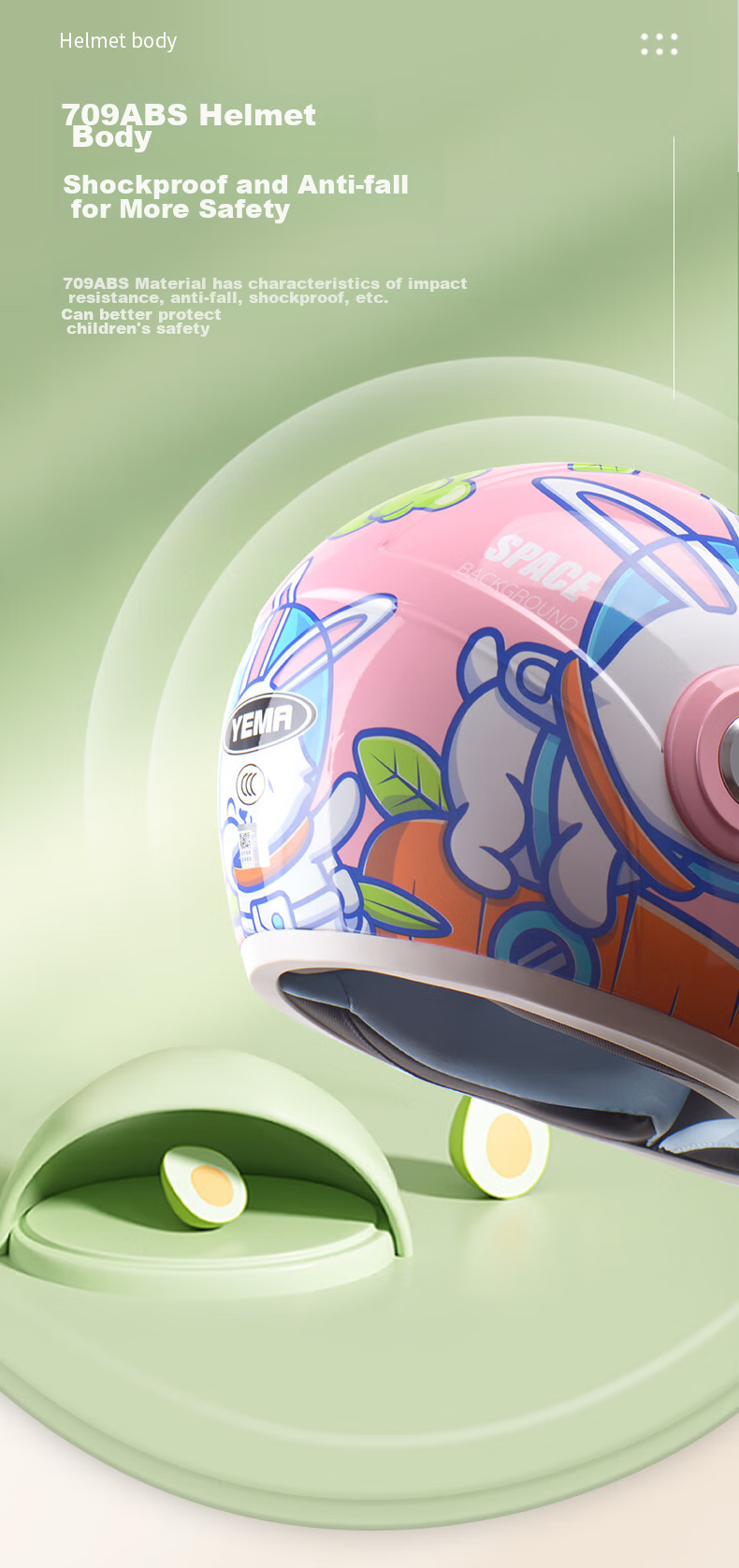 YEMA 3C Certified 236S Children's Helmet for Girls And Boys, Electric Scooter Safety Helmet, Winter Warmth, All-Season Motorcycle Full-Face Helmet, White with Clear Visor 8