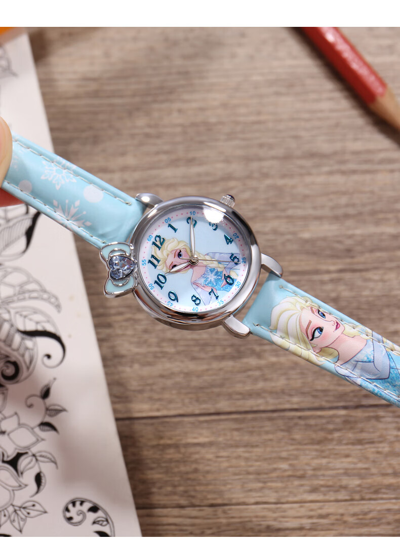 Disney Kids Watch for Girls, Elementary School Students, Ages 6-12, Elsa Princess Electronic Watch for Middle School Girls 8