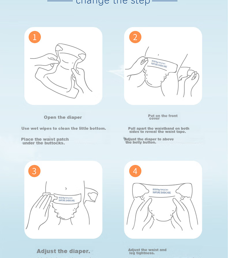 NatyCare Aurora Diapers Trial Pack NB 4 Pieces (≤5kg), Newborn Small Size, Ultra-Thin Breathable Diaper Pads 12