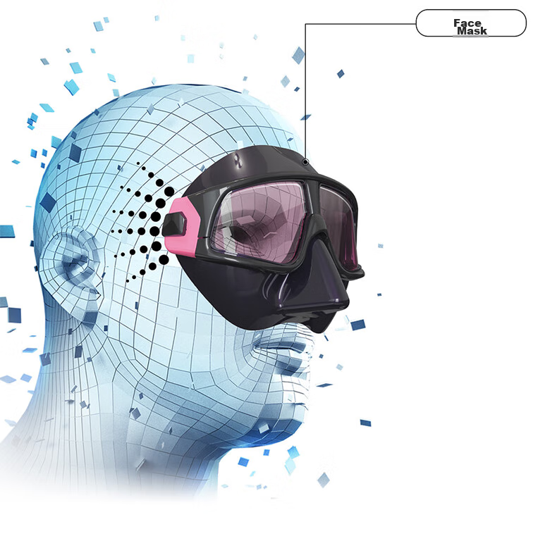 WATERTIME / Shuichuan Diving Mask, Snorkeling Goggles with Integrated Nose Bridge, Swimming Glasses, Anti-Choking Water Equipment, Diving Mask 7