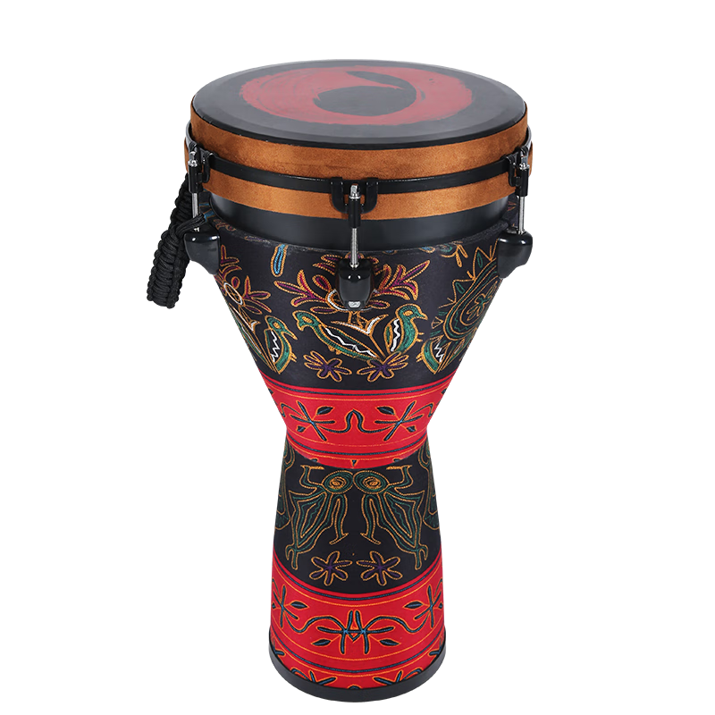 MOSEN 12-Inch Professional African Drum, Carbon Fiber Material Lijiang Hand Drum, Adjustable Tuning Fashion Style, Love Chasing