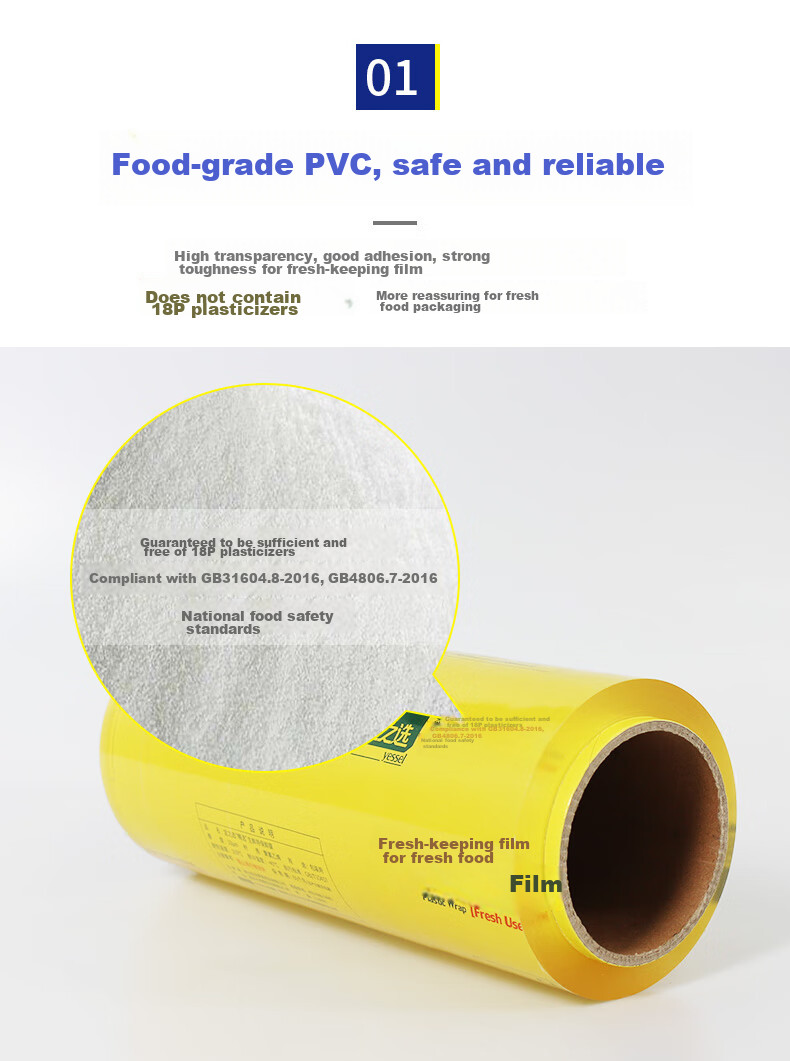 Yessel PVC Cling Film, Extra Large Roll, Commercial Use, Disposable, 30CM X 400M, for Fresh Food, Vegetables, Fruit, Moving, Packing, Wrapping Film 4