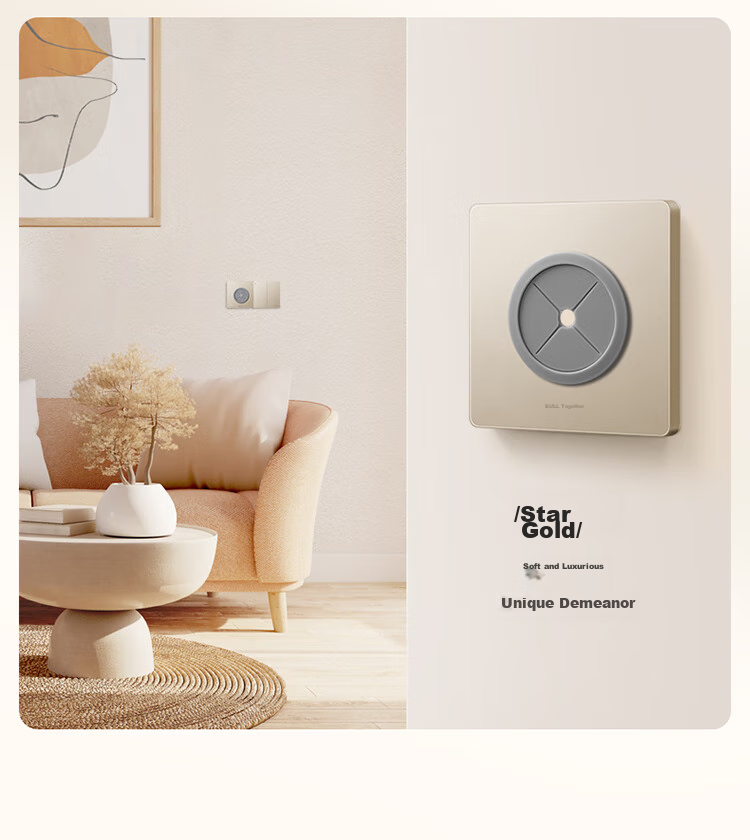 BULL Blank Panel G12 Series, White Board with Wire Hole, Wall Plug-In Hole, Concealing Ugly Cream Style G12B104, Twilight Snow White 7