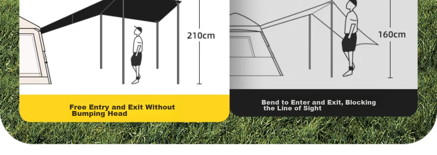 CAMEL Outdoor Black Tarpaulin Tent, Camping Overnight Portable Sun Protection Rainproof Park Picnic Camping Equipment B631 8