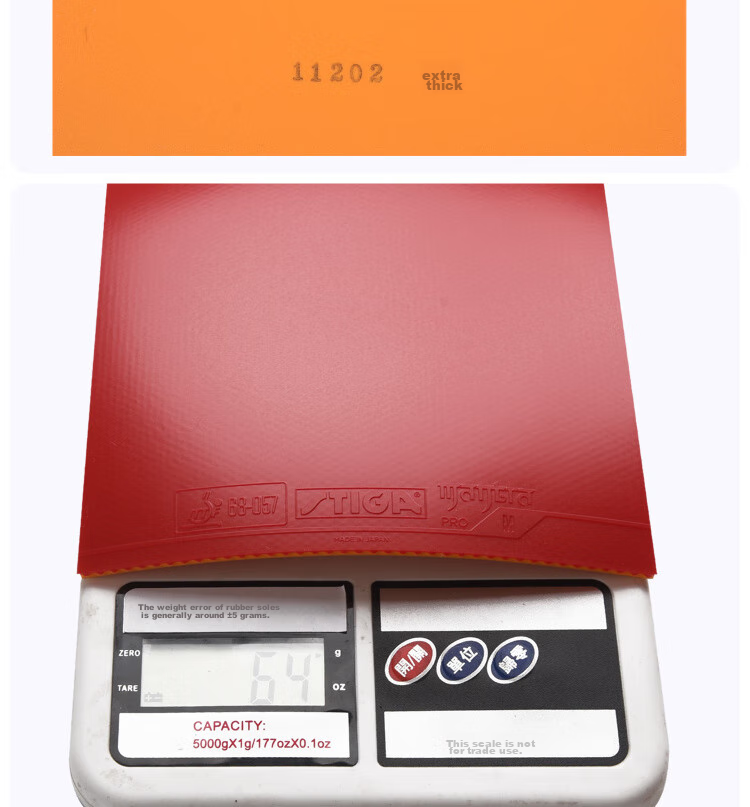 Stiga Table Tennis Rubber, MANTRA PRO M Sanskrit II Generation, Red 2.1 7