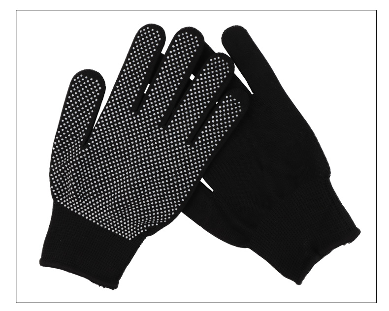 Golmud Work Gloves, Non-Slip Dotted Grip, 12 Pairs Black, Thickened Wear-Resistant Comfortable Driving Breathable ST530 12
