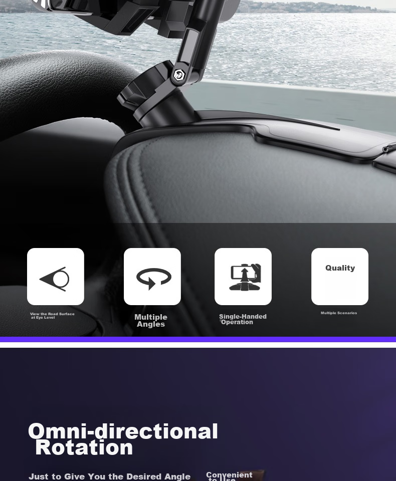 Kylie Car Phone Holder, Dashboard Mount, Car GPS Navigation Stand, Multifunctional Creative Temporary Parking Sign Holder, In-Car Direct View Universal Rearview Mirror Mount, Car Accessory 15