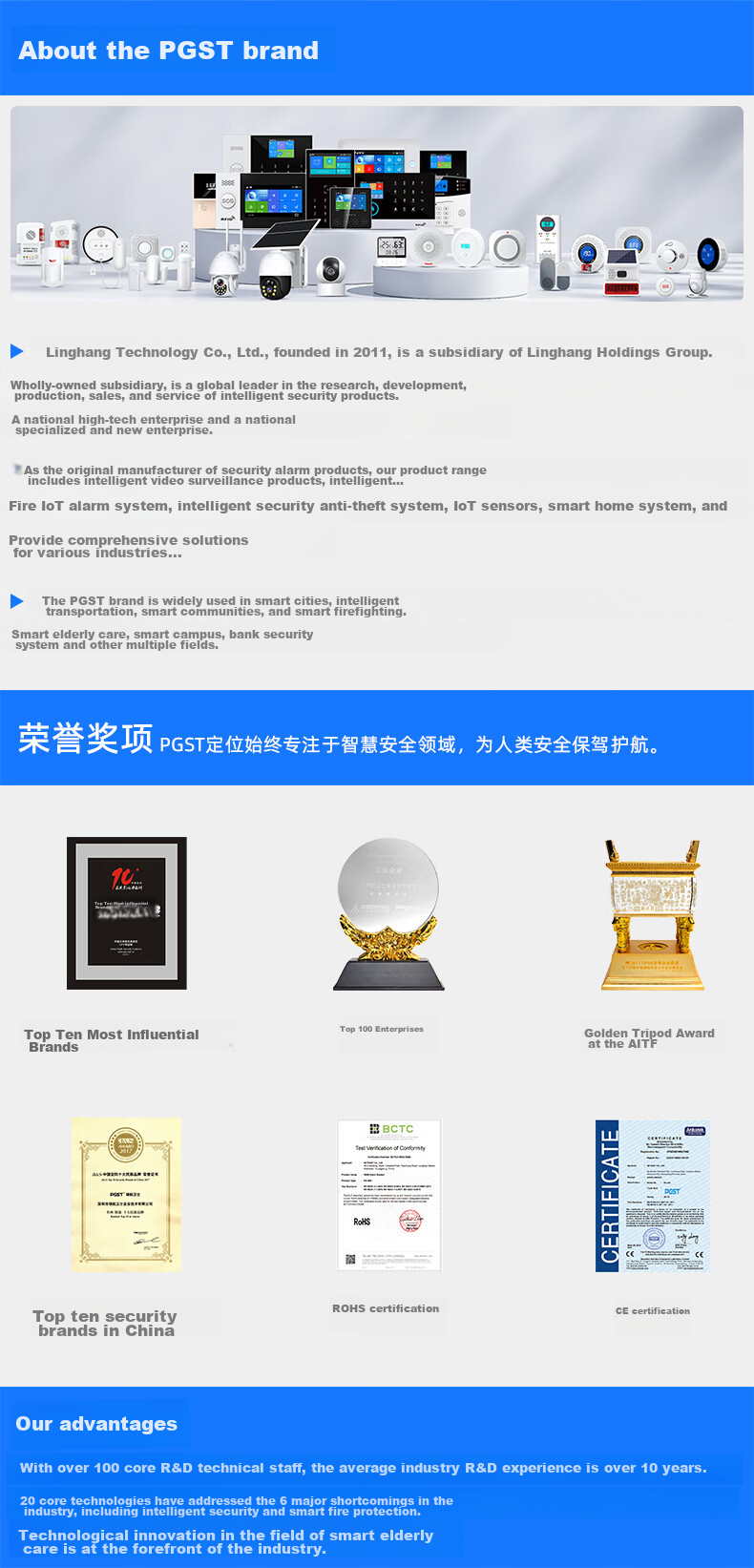 PGST Gas Alarm, Natural Gas Detector, Coal Gas Leak Alarm, Household Kitchen Natural Gas Detector, R03 19