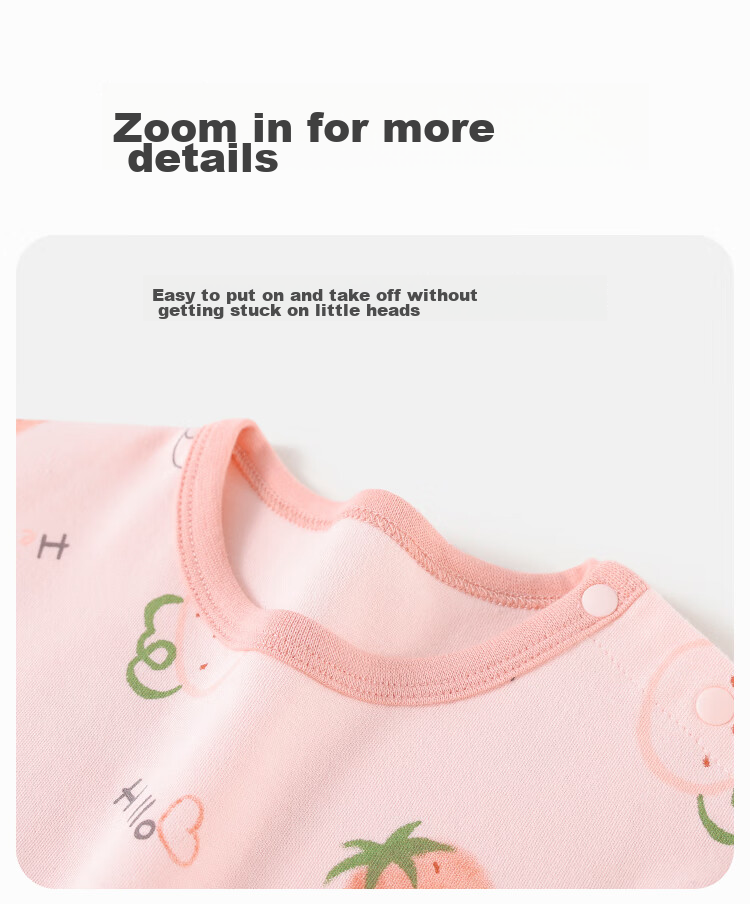 YUZHAOLIN Children's Autumn Underwear Set, Boys And Girls Inner Wear, Pure Cotton Baby Pajamas, Clothes for Young And Older Children, Sweet Pink 15