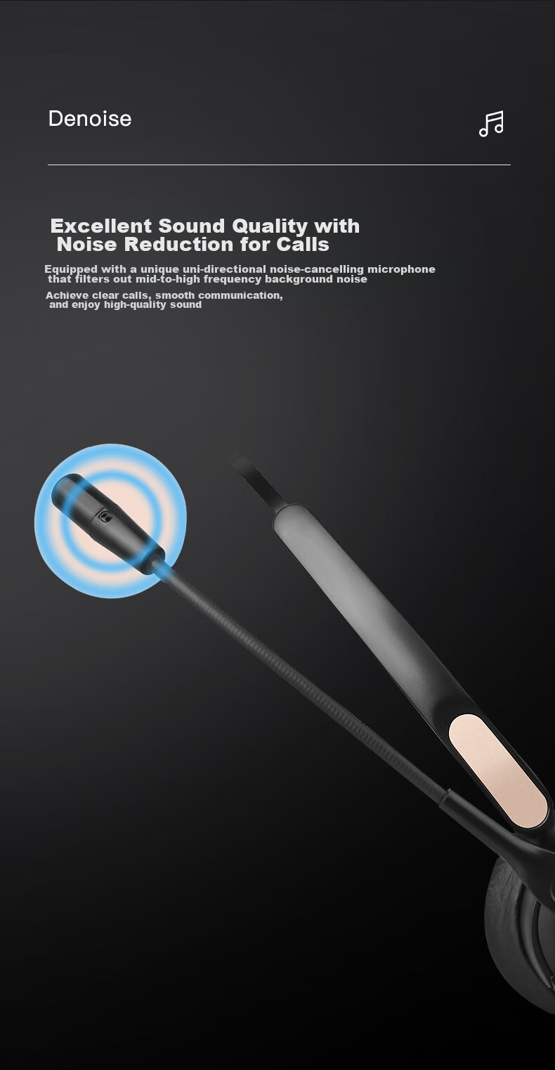Yijiatong Single-Ear Headset Y500-RJ9 Crystal Connector, Over-Ear Headset/customer Service Headset/noise-Cancelling Headphones/sales Call Headset/business/education Direct Connection Telephone 4