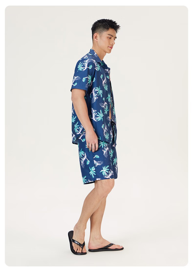 Li-Ning Men's Beach Shorts, Quick-Dry Swimming Trunks, Suitable for Water Activities, Loose-Fitting Hot Spring Swimwear, 0232 Island Style, Size L 7