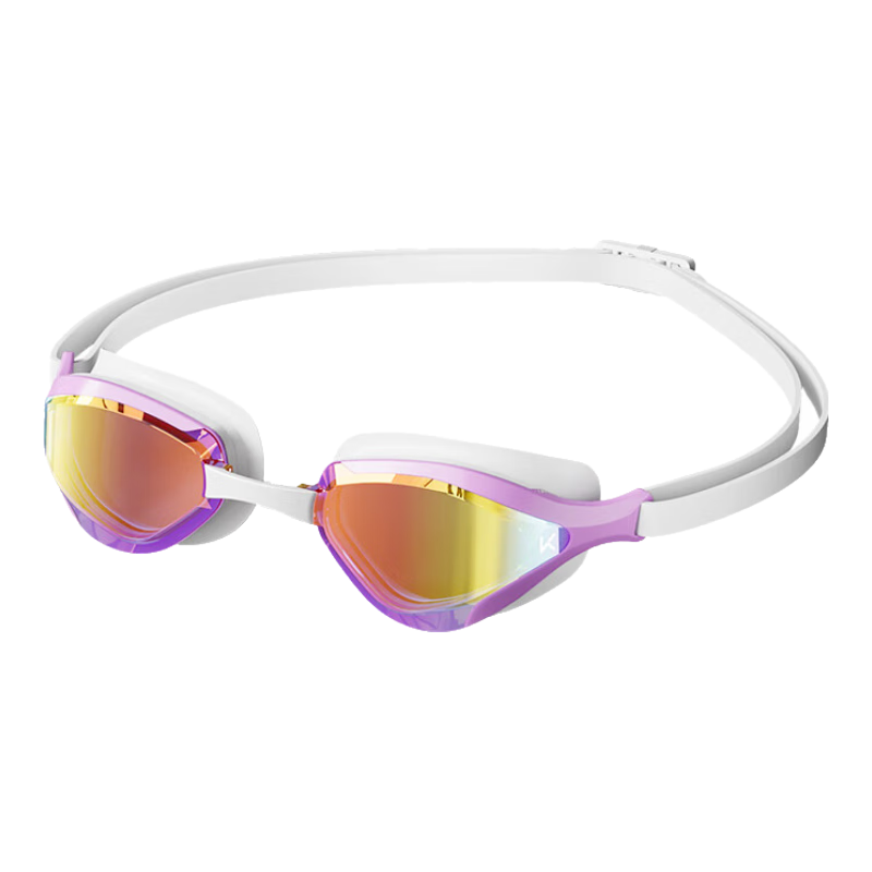 Keep Swimming Goggles for Men And Women, Waterproof Anti-Fog High-Definition Professional Competition Adult Electroplated Swimming Glasses 871 White