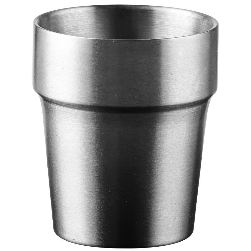 BJ 304 Double-Layer Cup, Stainless Steel Step Cup, Korean-Style Beer Mug, Coffee Cup, Stainless Steel Water Cup, 260ml Single Piece