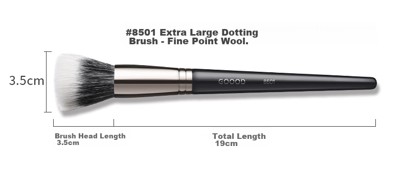 Goood 8501 Extra-Large Wool Blush Brush, Color Brush, Makeup Brush, Highlighter Brush, Powder Brush (Professional Single Brush for Beginners, Makeup Tool with Protective Sleeve) 6