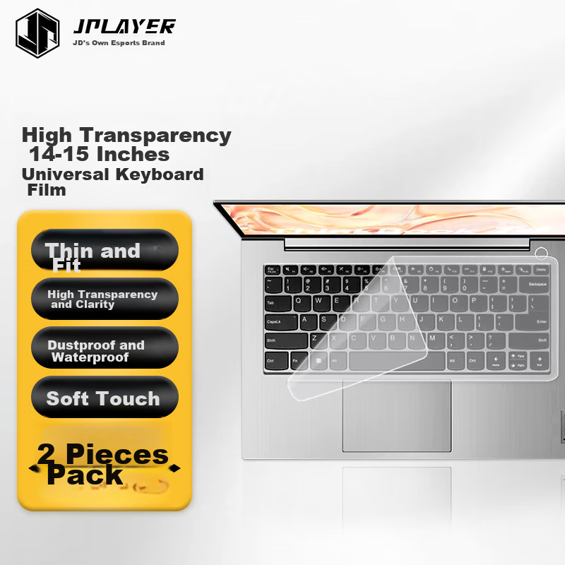 JPLAYER Laptop Keyboard Protective Film 2-Pack 14.0 Inch High Transparency Universal Cover for Lenovo Huawei Xiaomi Asus Dell Honor 14/Xiaoxin Pro14