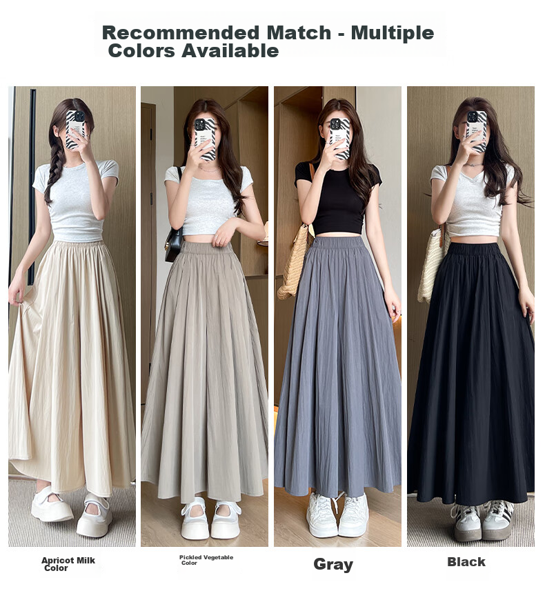 LangSha High-Waisted Yamamoto Skirt Pants for Women, Summer Lightweight Flowy Slimming A-Line Skirt Shorts, Loose Wide-Leg Pants for Petite Figures 15