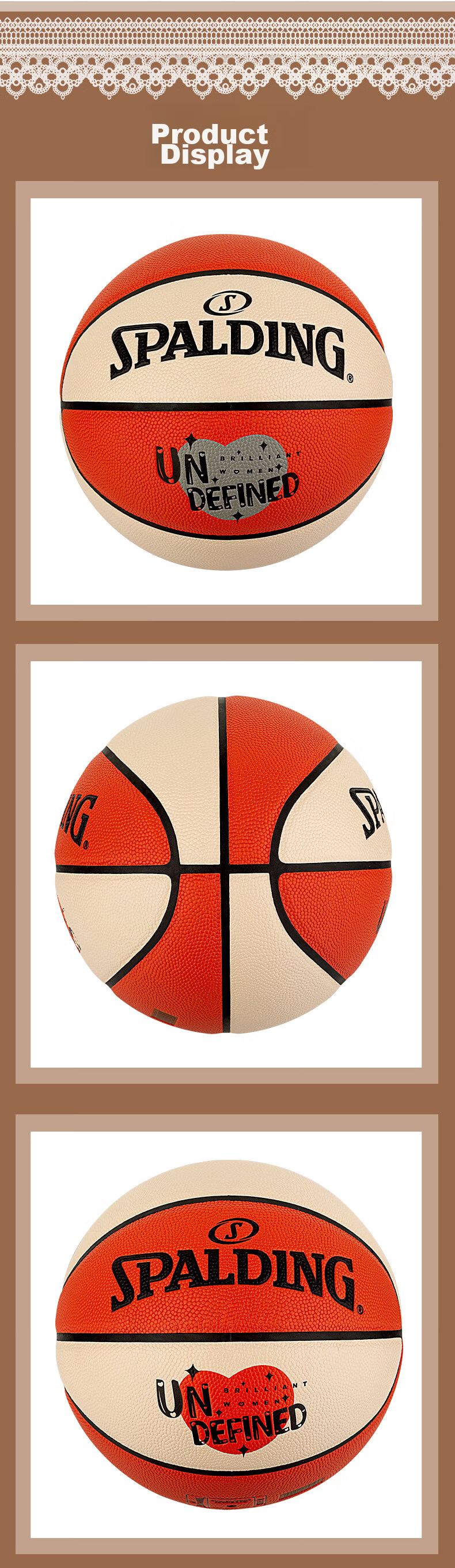 SPALDING Super Triple League Training Size 6 PU Basketball 77-750Y6 8