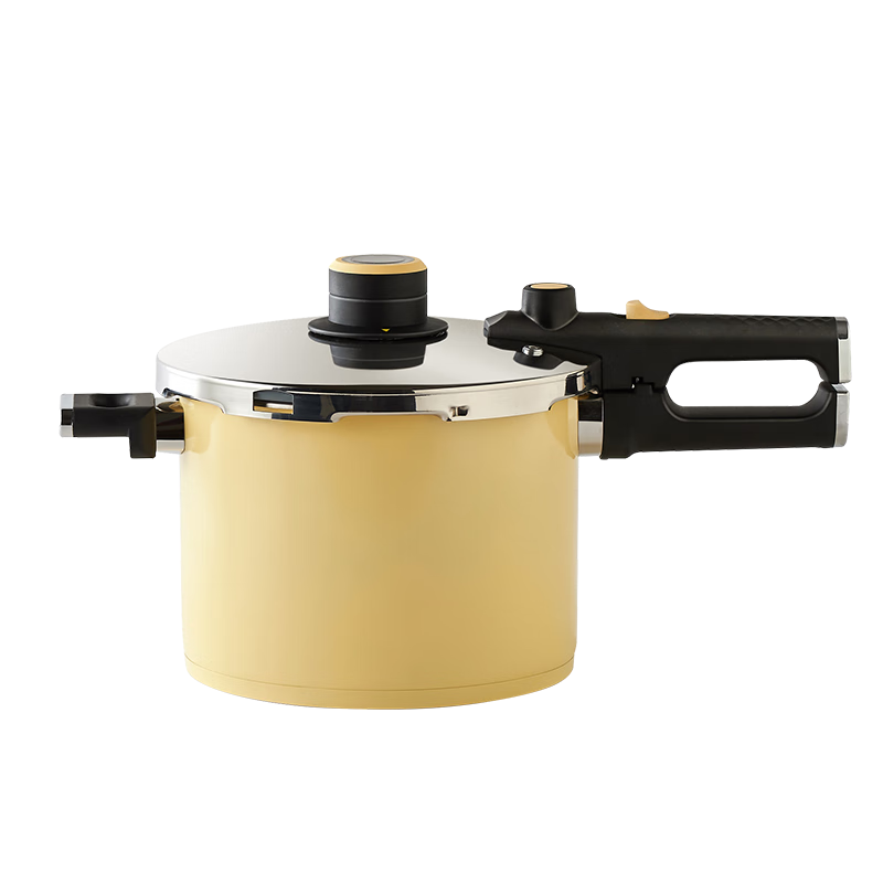 Kims Cook Anxin Series High-Pressure Noise-Reducing Safety Explosion-Proof Multifunctional Pressure Cooker Automatic Pressure Release 6L Yellow