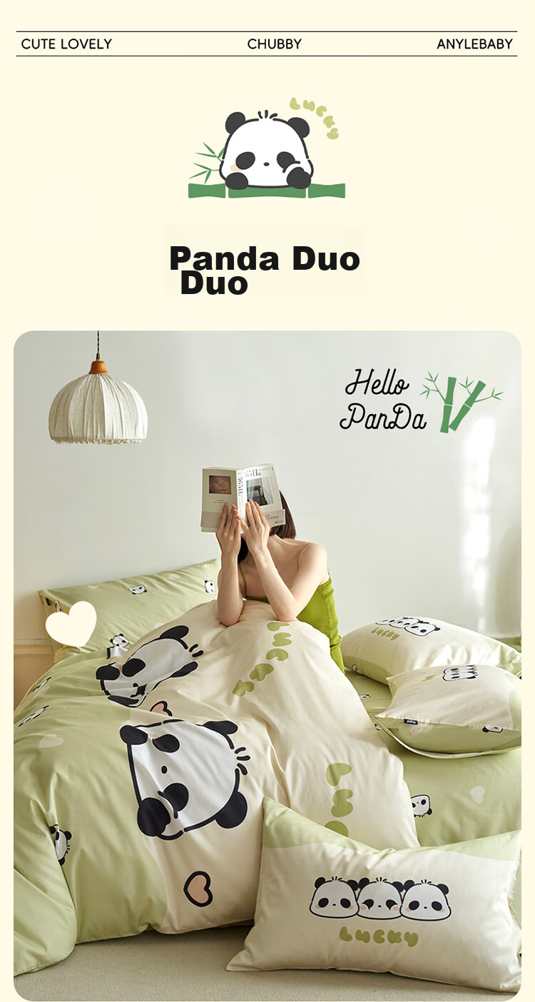 Dohia Cotton Bedding Set for Home, Three-Piece Student Dormitory Single Bed Pure Cotton Bed Sheet And Duvet Cover Set for 1.2m Bed 152*218cm 13