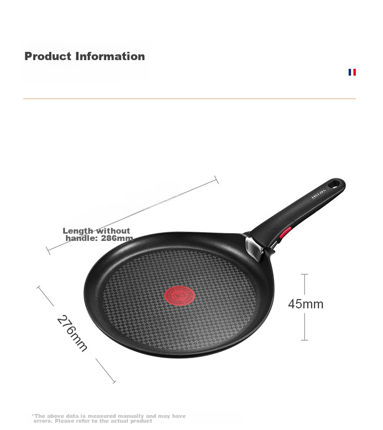 Tefal Non-Stick Frying Pan, Detachable Pancake Griddle, Nutritious Breakfast Pan, Compatible with Gas Stove And Oven, Titanium-Coated Non-Stick Frying Pa 17