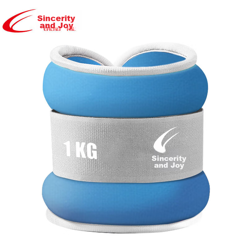 Chengyue Running Weighted Sandbag Invisible Leg And Arm Straps Fitness Equipment Set Iron Sand (1KG X 2) Blue-Gray CY-516