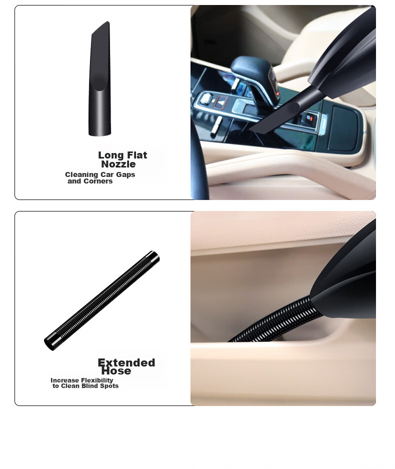 Jumu Car Air Pump And Vacuum Cleaner Combo, Portable Electric Tire Inflator with High Power for Car Use 8