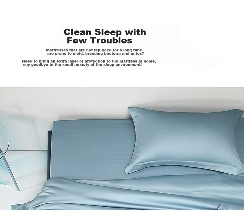 Shuixingjiafang Cotton Bed Sheet, 100% Pure Cotton, 60-Count Long-Staple Cotton, Satin Bedspread, Single Piece Bed Cover, Dust-Proof Mattress Cover, 180x200 13