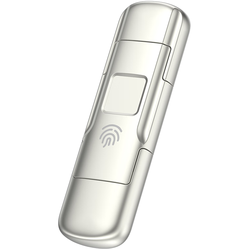 MOVE SPEED 128GB Large Capacity Solid State USB Flash Drive, USB3.2 Type-C Dual Interface for Phone And Computer, Fingerprint Encryption Backup, Stable Non-Drop Speed Flash Drive, Yicun Series