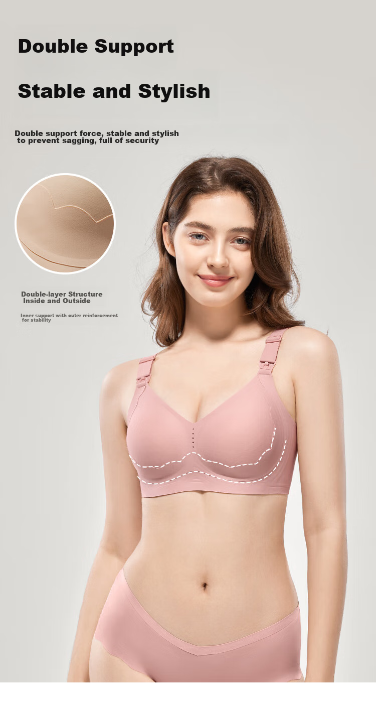 JOYNCLEON Nursing Bra for Pregnant Women, Breathable Maternity Bra for Postpartum Breastfeeding, Push-Up And Anti-Sagging jwx122660 4