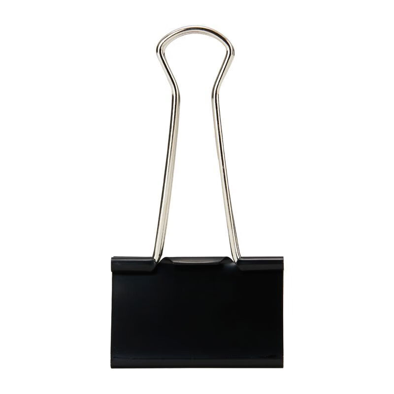 M&G Stationery ABS92732 No.1 50mm Black Binder Clips, Large Metal Document Clips, Eplus Series Office Clips, 12 Pieces/box, 1 Box