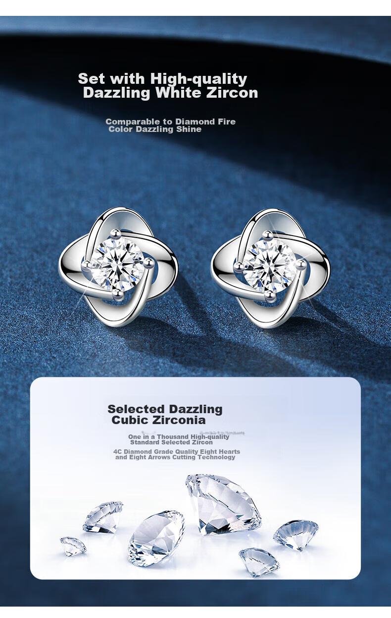 GLTEN Four-Leaf Clover Hetian Jade Pure Silver Stud Earrings for Women, 2026 New Birthday Mother's Day Gift, Practical Present for Mom And Elders 3