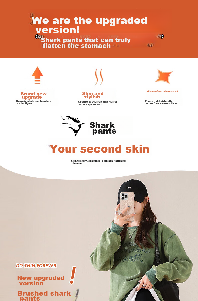 LangSha Brushed Shark Leggings for Women, Tight-Fitting 200g New Spring And Autumn Running Yoga Pants, Suitable for Outdoor Wear As Base Layer 1