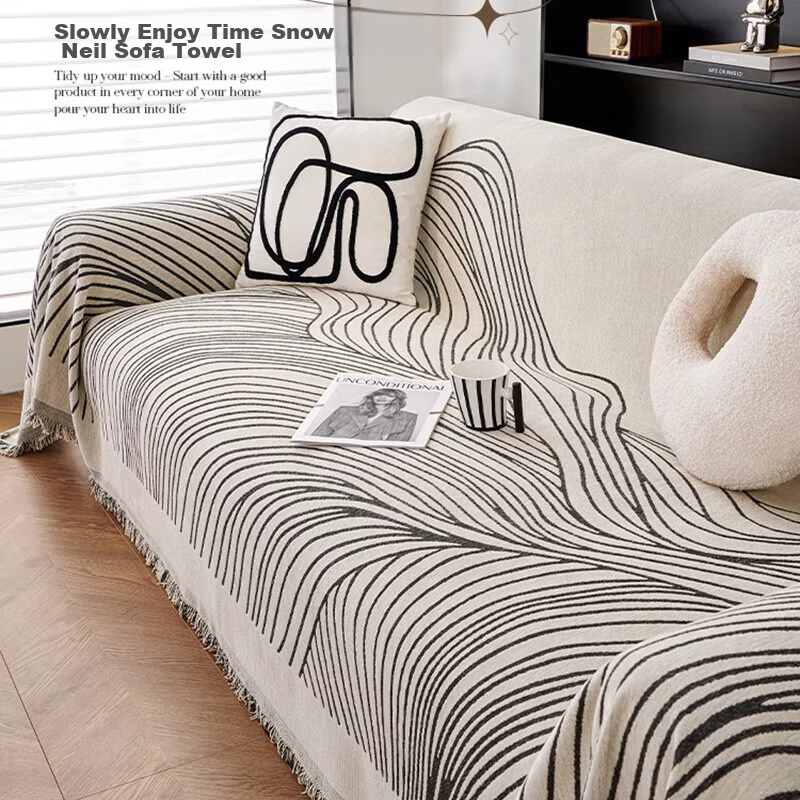 AVIVI Sofa Cover, Full Coverage for All Seasons, Autumn And Winter, Non-Slip Sofa Slipcover, Protective Pad, Cover Cloth, 180*420 Cm, Dotted Patter