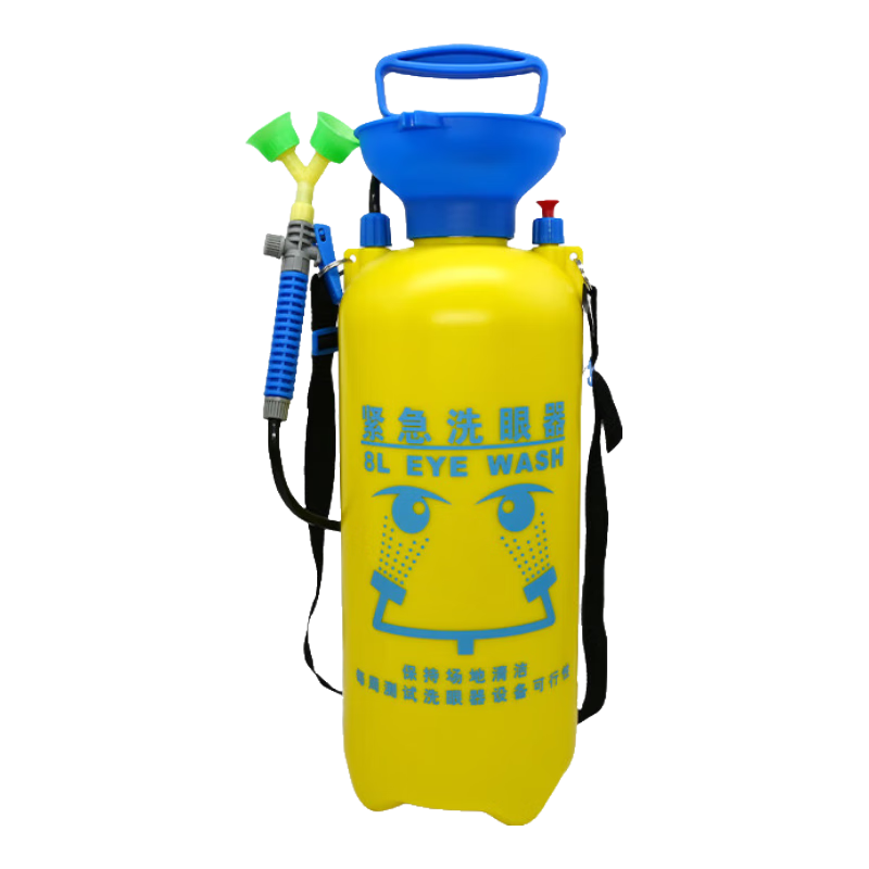 SEMHOOM Industrial Factory Inspection Eyewash Portable Cart Emergency Shower Eyewash 8L Portable Eyewash Station