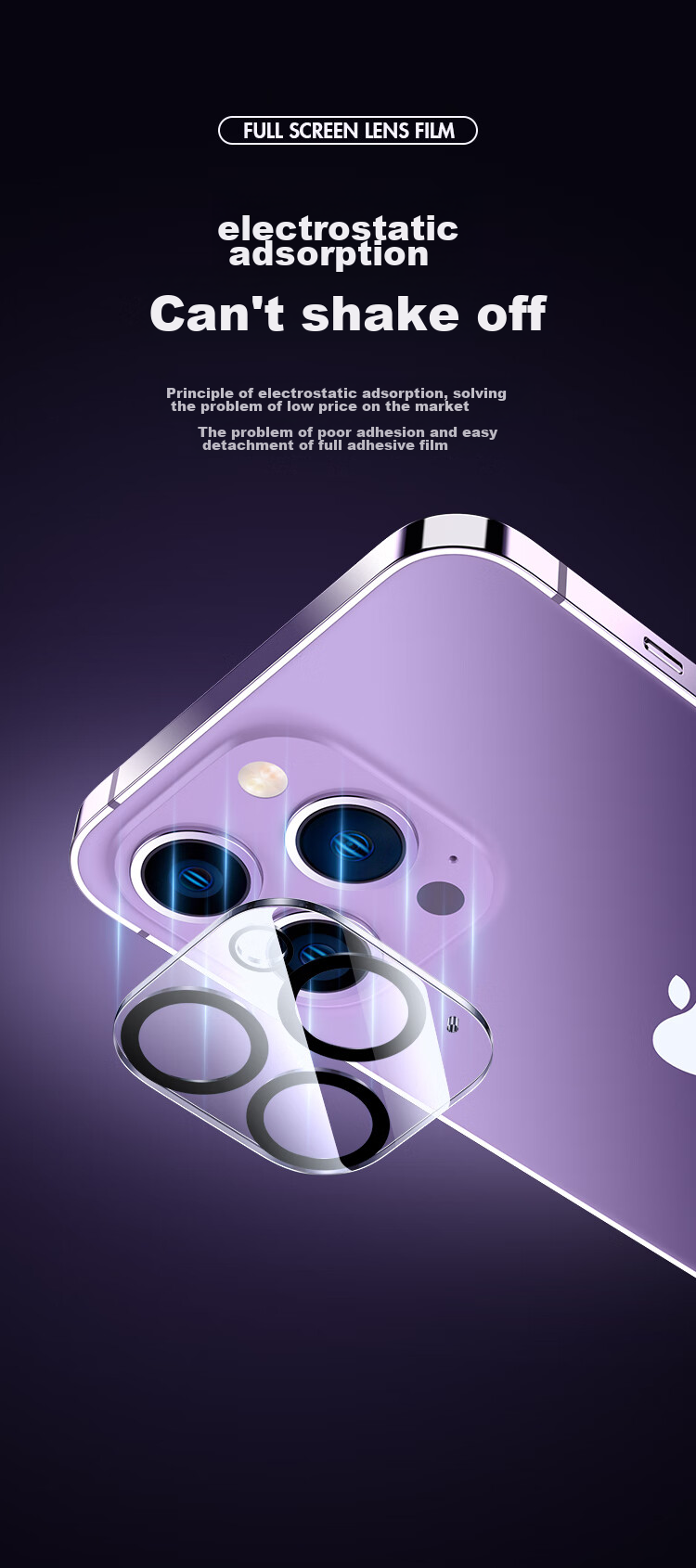 BIAZE Lens Protector for Apple IPhone 14 Pro/14 Pro Max, High-Definition Nano Protective Film for IPhone 14 Pro Max Camera, Scratch-Resistant Tempered Glass JM413 9